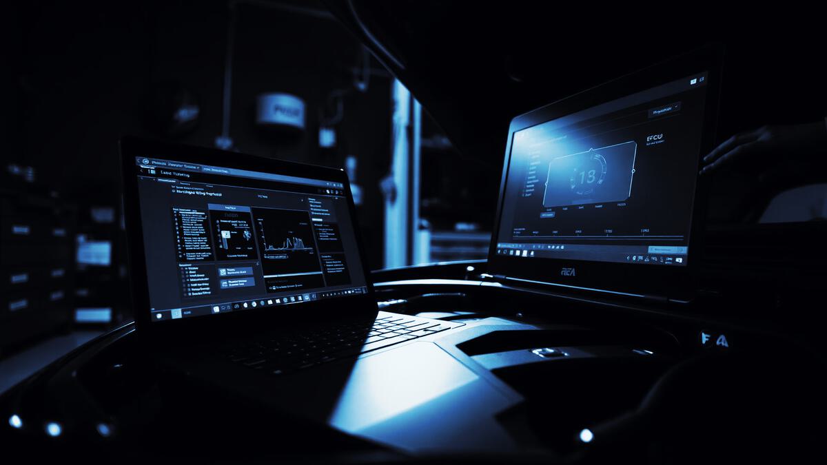 Dual-screen ECU tuning workstation
